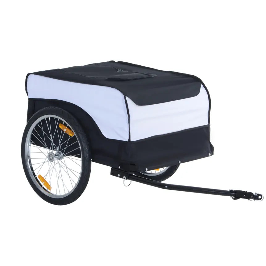 HOMCOM Remorque biciclya plegable con grandee caisse de transport
