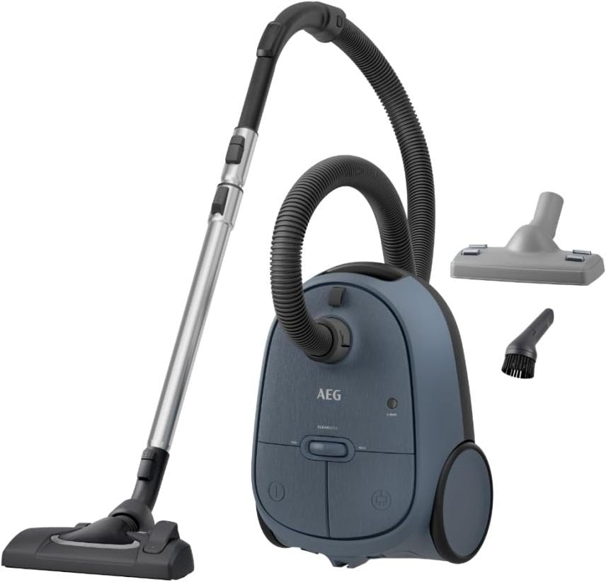AEG CLEAN 6000 AB61C2DB aspiradora con bolsa – Forte aspiration, suceur tejidos, 50 % plástico recyclé, idéal animaux, câble 12 m, 750 W, azul