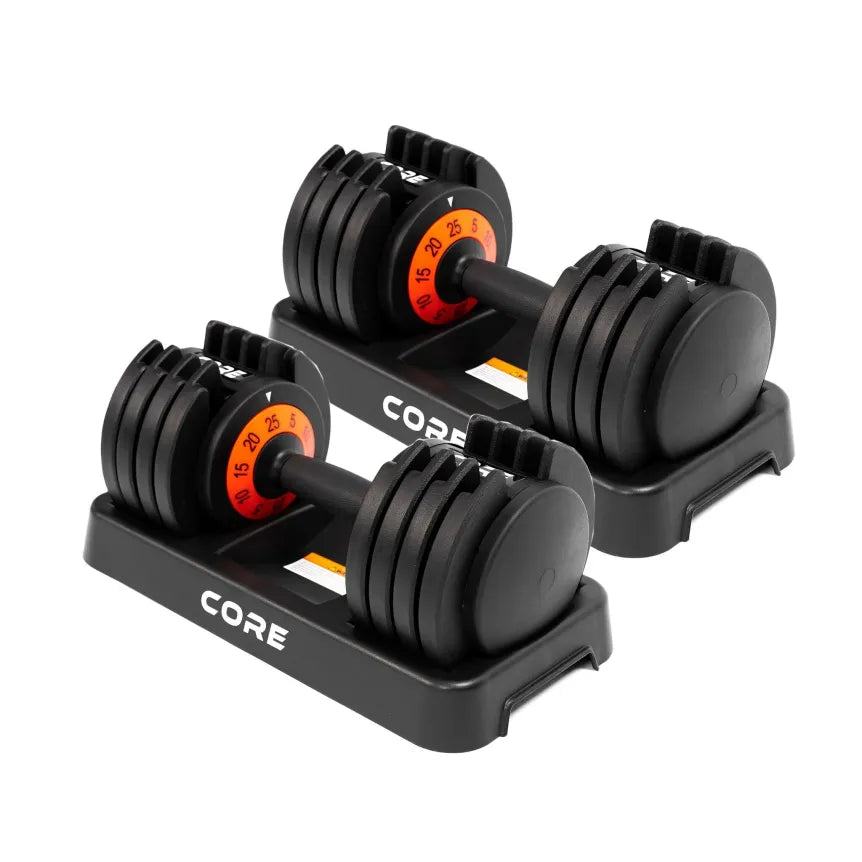 Core lote de 2 haltères regulables, 50 kg