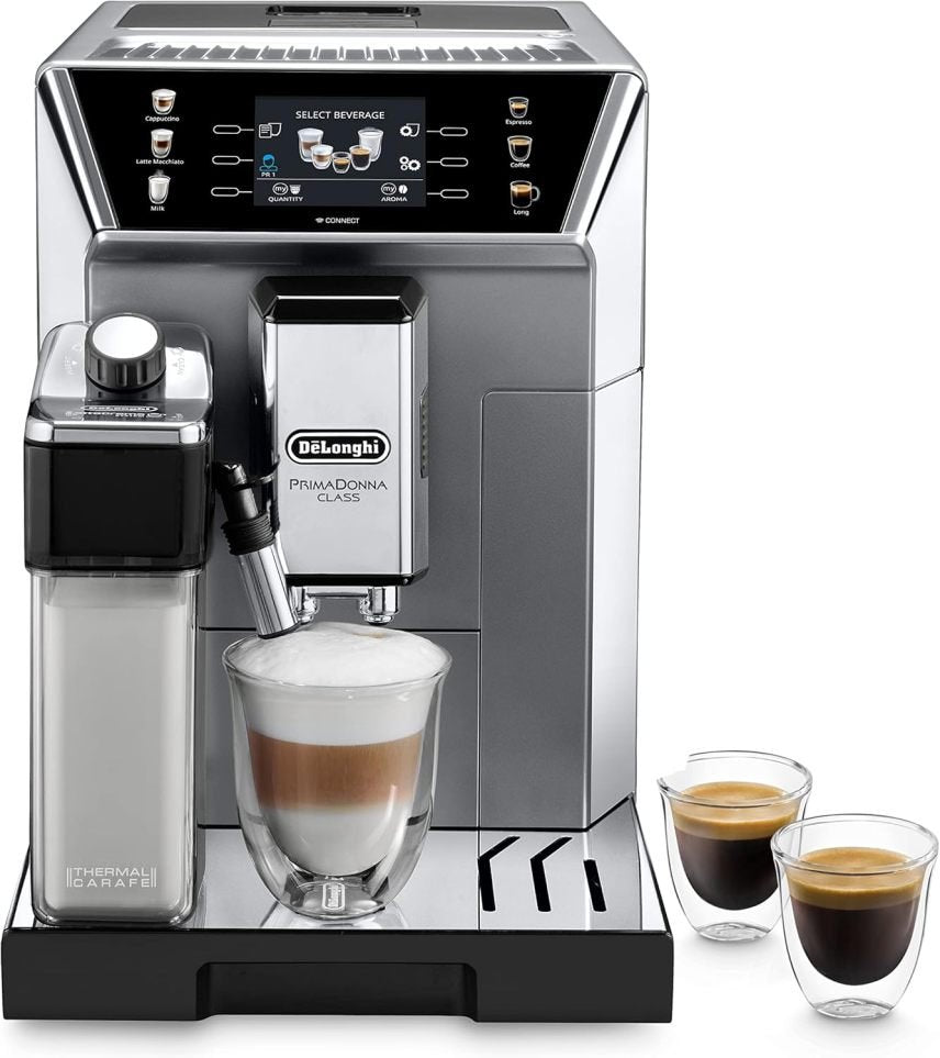 De'Longhi Elyta Evo ECAM 46.860.B cafyera automático – Système lait LatteCrema, cappuccino/espresso en un geste, pantalla LCD y toches