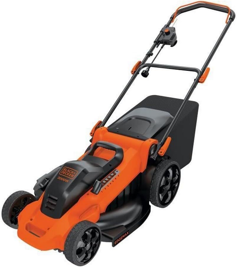 BLACK+DECKER LM2000 Cortacésped eléctrico 3-en-1 2000 W – Cope 48 cm, bac 50 L