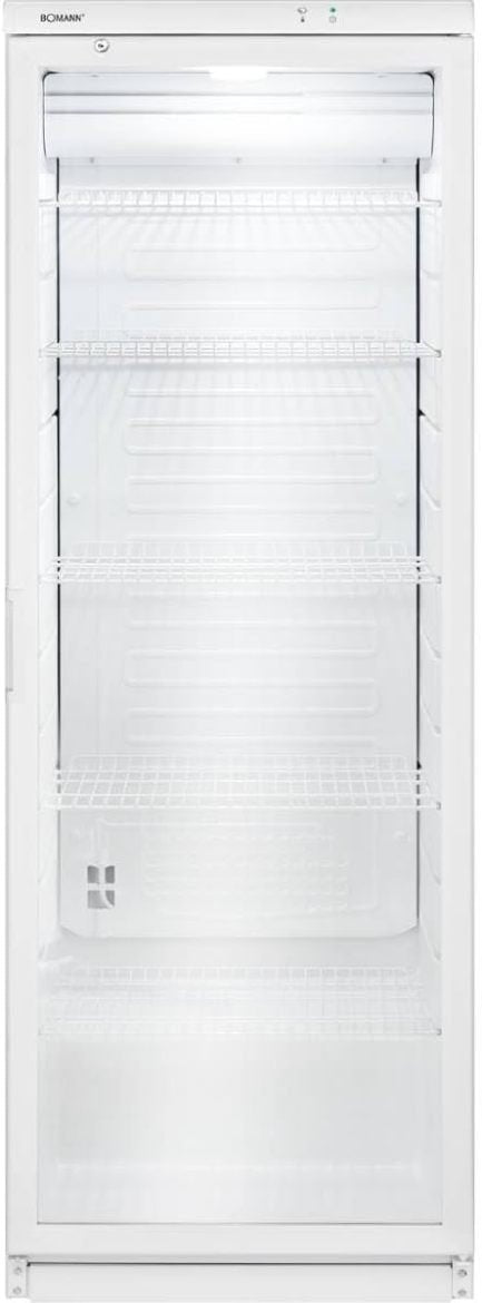 Bomann frigorífico vitré 347 L – frigorífico à boissons verroillable, 6 clayytes regulables 30 kg, éclairage LED, KSG 7351 negro