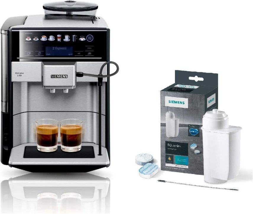 SIEMENS EQ6 plus s700 TE657503DE cafyera automático – Nombreuses spéciacamaés, buse à lait, broyeur céramique, fonction 2 tasses