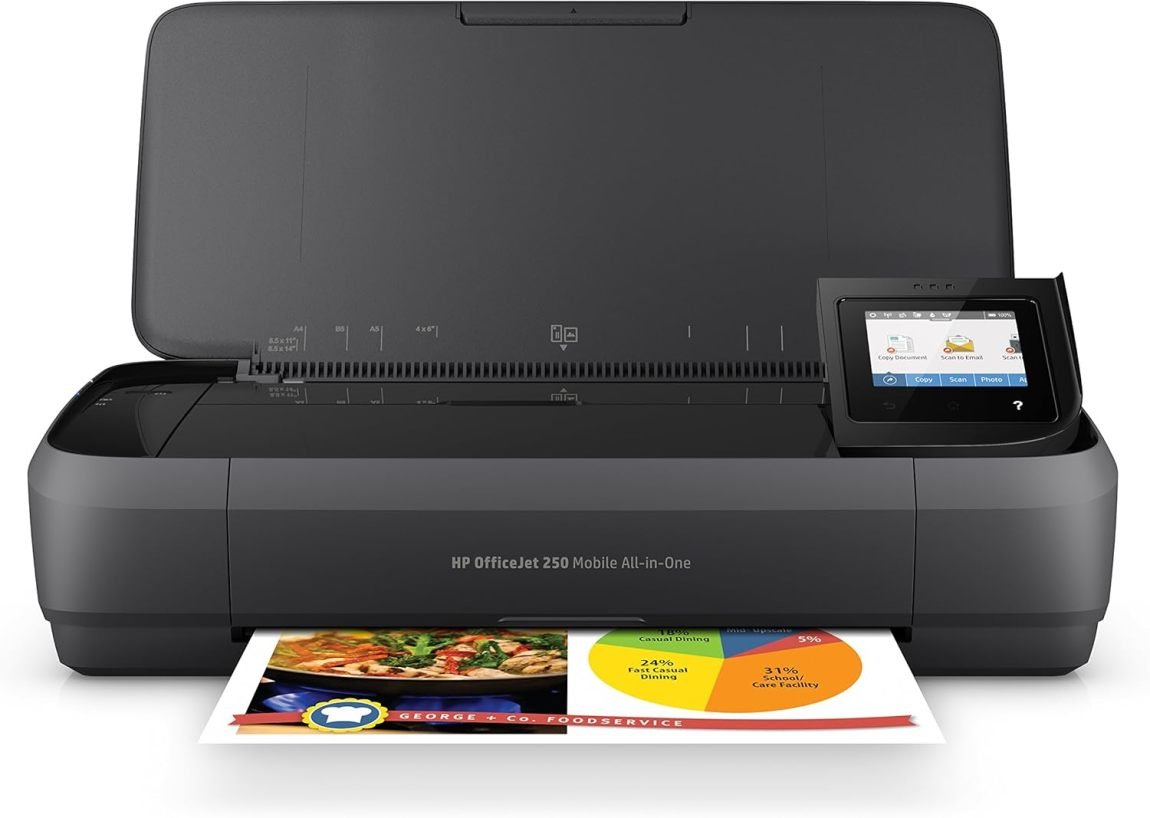 HP OfficeJy 200 impresora jy d’encre mobile A4 – Wi-Fi, HP ePrint, AirPrint, USB, 4800 × 1200 dpi, negro