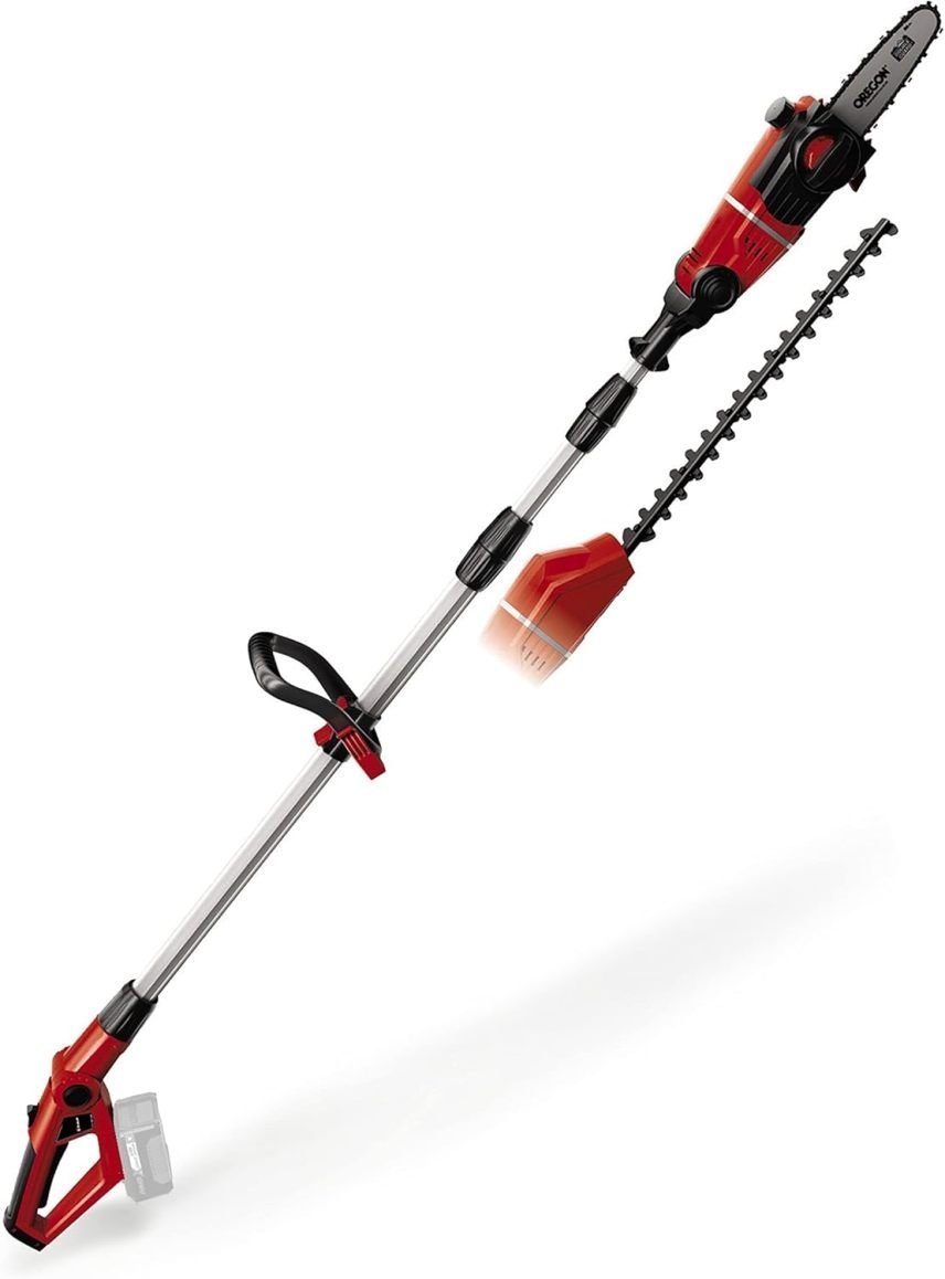 Einhell GE-HC 18 Li T-Solo otil multifunción inalámbrico 2-en-1 – Taille-haies y motmimbrera, guide Oregon, sin batería ni cargador
