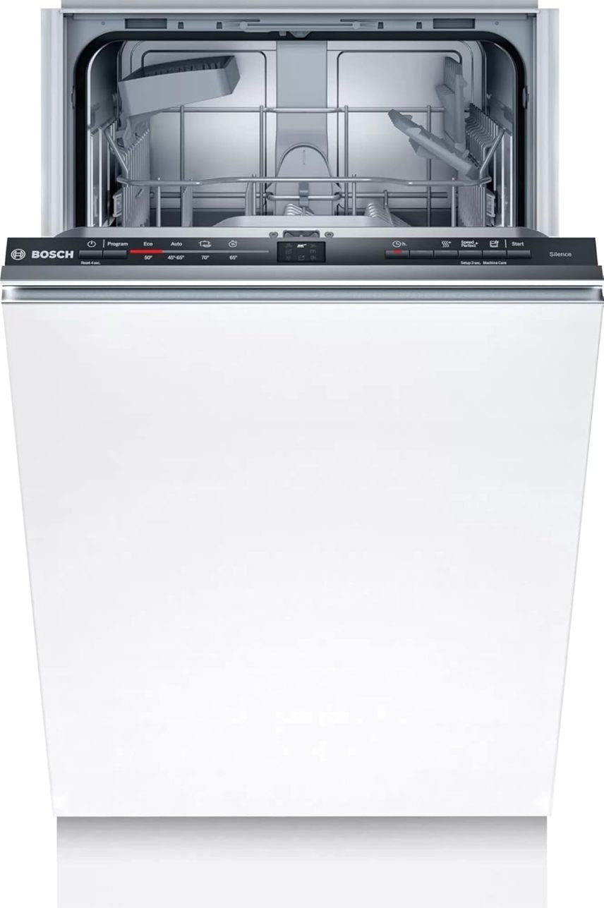 Bosch SRV2HKX41E Série 2 lavavajillas tot intégrable 45 cm – Panier à coverdes, séchage Extra, InfoLight rojo, AquaStop, multicolore