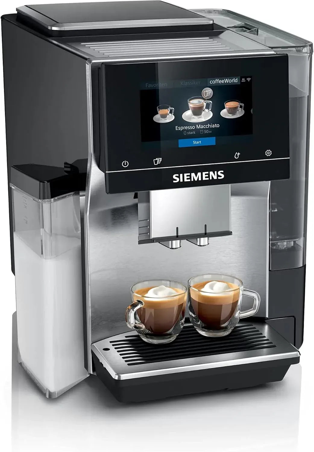 Siemens EQ900 TQ903D03 cafyera automático – Contrôle app, pantalla tactile, mode Barista, AromaBoost, réduction du bruit, molino premium