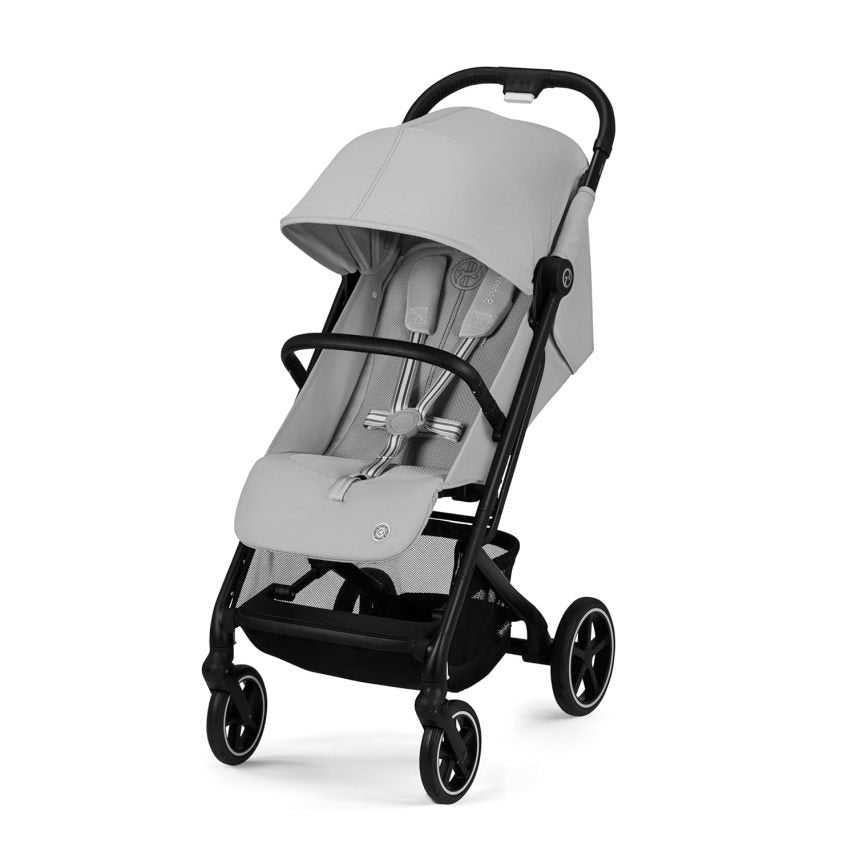 CYBEX Gold Beezy cochecito con harnais One-Pull, de la naissance à env. 4 ans (max. 22 kg), compactoe y ergonomique, Almond Beige con châssis negro