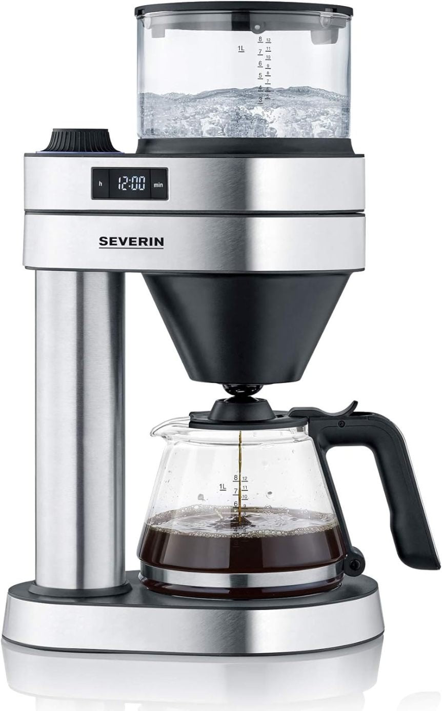 SEVERIN Caprice KA 5760 cafyera filtre – Café façon versement manual, minuterie, acero inoxidable/negro