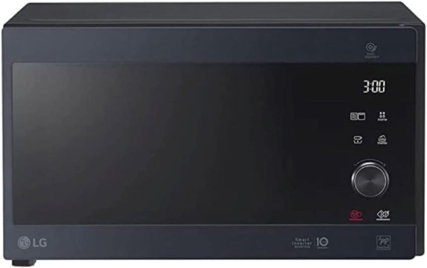 LG MS2595CIS Micro-ondes Smart Inverdeer – 25 L, 1000 W, programmes automáticos, niveaux de potencia regulables, EasyClean, argent