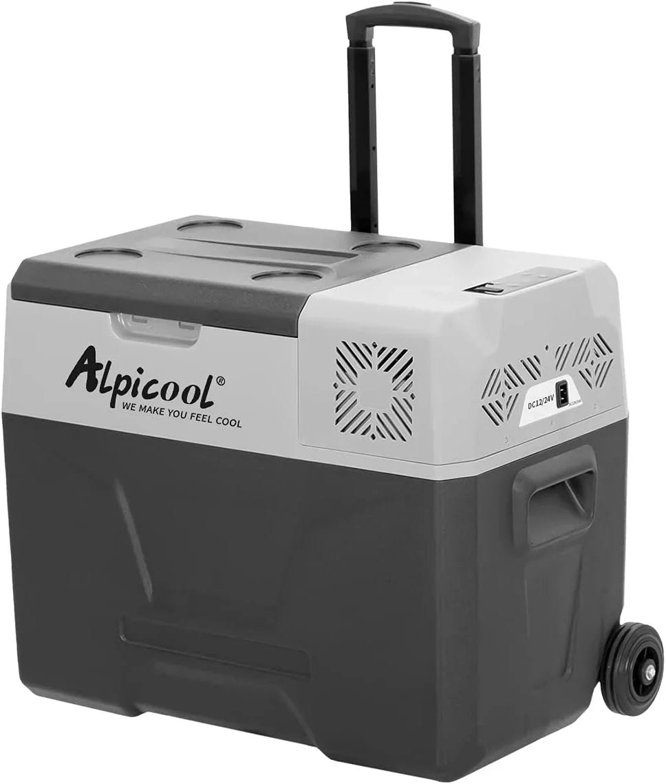 Alpicool CF55 Glacière eléctrico 55 L 12 V – Mini-frigorífico/congélateur portátil, -20 à 20 °C, USB, voiture, campinog, camion, bateau y secteur
