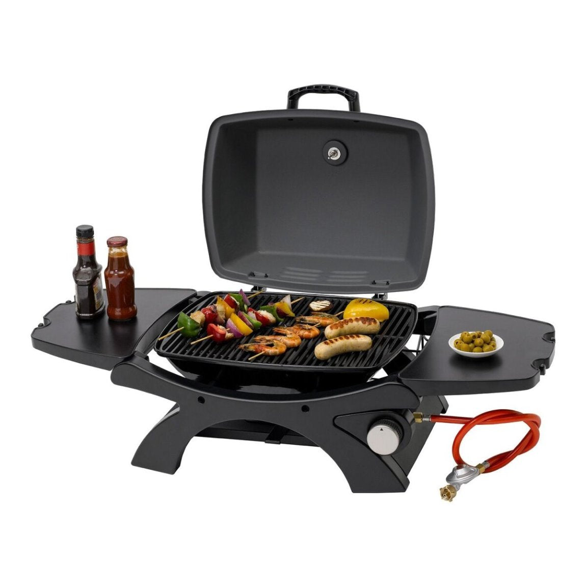 Tepro Abington barbacoa à gaz de mesa – 3,2 kW, brûleur acero inoxidable, sopuerta cartoche de gaz