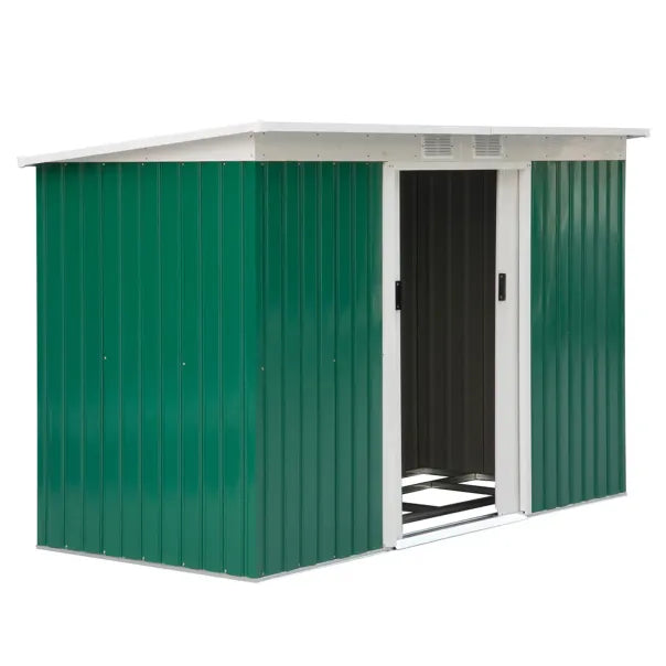 otsunny Abri de jardín de acero – Résistant aux intempéries, grande espace de rangement