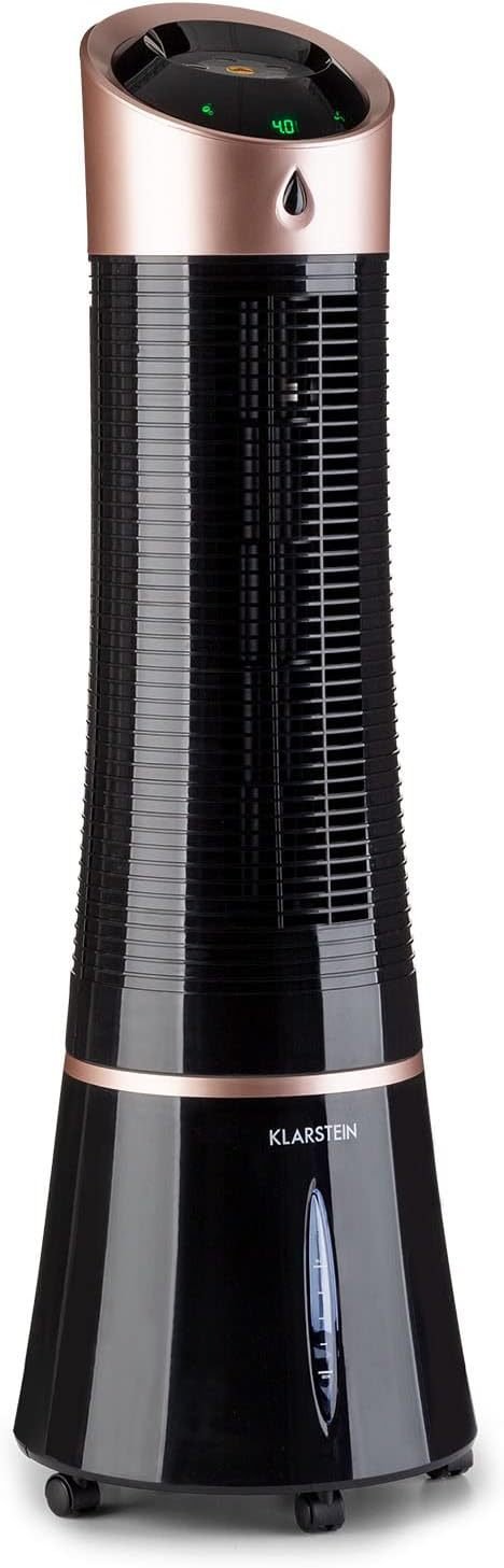 Klarstein Rafraîchisseur d’air intelligent 4-en-1 – ventilador, humidificateur y ionisation, depósito 6 L, oscillation, 30 W, 210 m³/h, minuterie