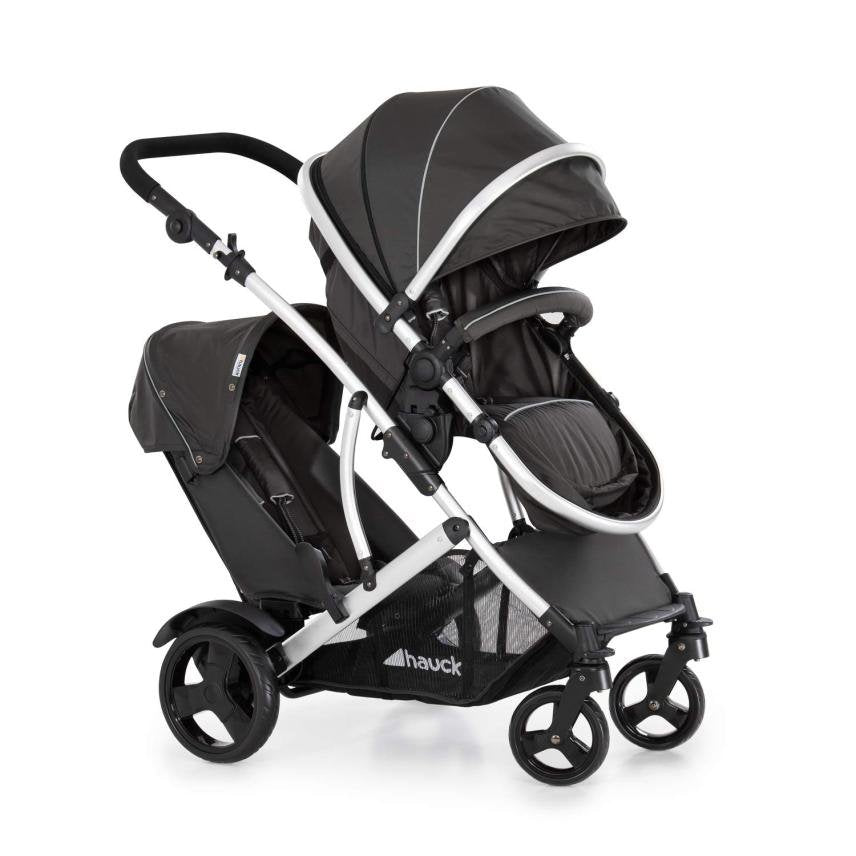Hauck Duyt 2 cochecito doble con hosse pluie – Jusqu’à 15 kg par niño, siège principal transformable en nacelle dès la naissance, second siège