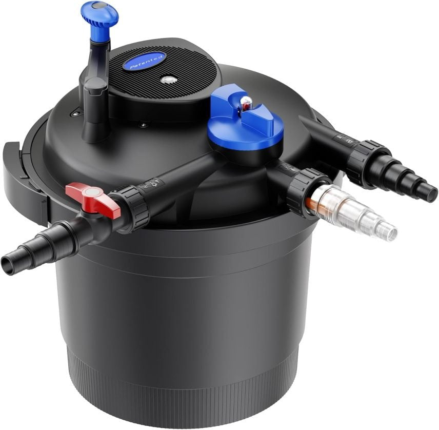 SunSun CPF-15000 Filtre à pression para bassin – 10 000 L/h, unité UVC 18 W, jusqu’à 30 000 L