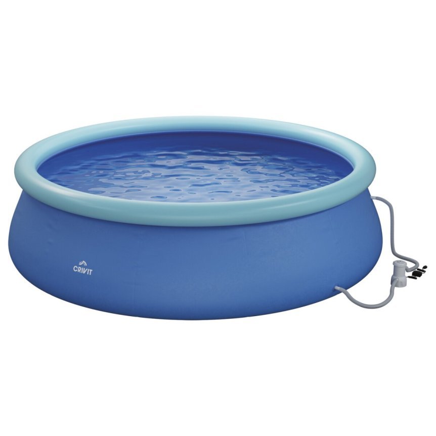 CRIVIT piscina Quick-Up Ø 300 × H 76 cm con pompe filtrante