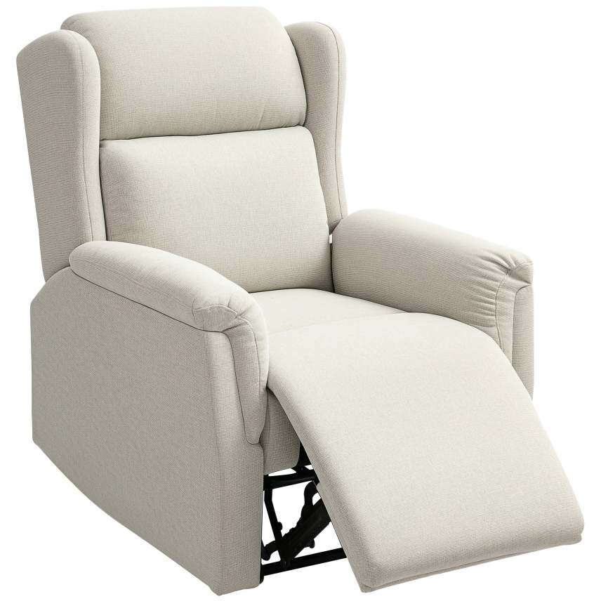 HOMCOM Fauteuil relax TV inclinoable à 160° – Ressorts enbolsahés, beige