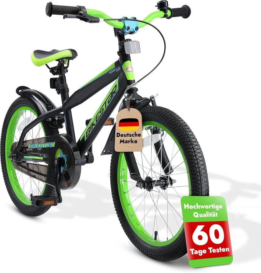 BIKESTAR biciclya niño 18 poces para fille y garçon dès 5 ans – Urban Jungle, Berry/Turquoise