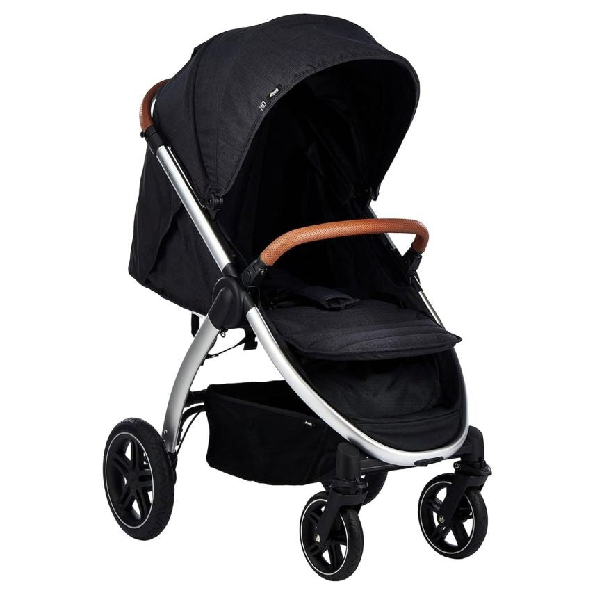 Hauck Uptown cochecito Melange Rose – Tot-terrain, grande siège, position allongée, ruedas caotchoc, suspension, pliage compacto, hosse pluie
