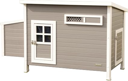 Kerbl Hobbyfarming Eco Gallinero de Plástico – 137 × 73 × 83 cm, Resistente a la Intemperie y Fácil de Limpiar