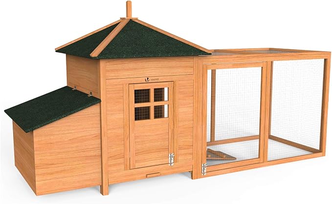 Gallinero y Conejera Grande de Madera para Exterior – 190 × 100 × 55 cm