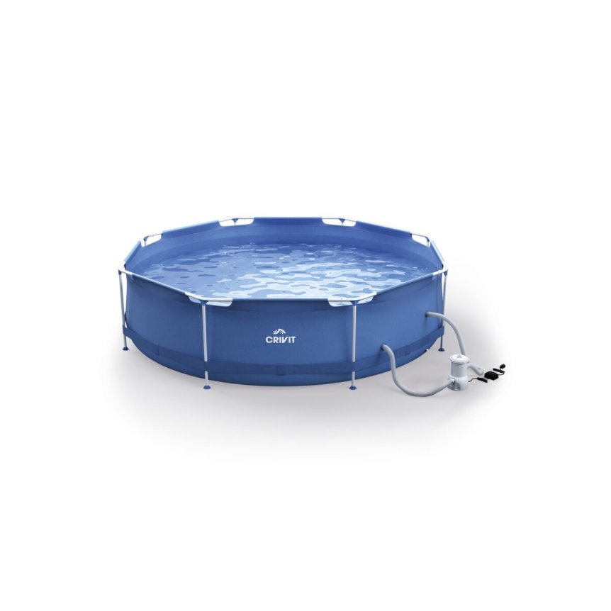 CRIVIT piscina tubulaire Myal Frame Ø 300 × H 76 cm con pompe filtrante
