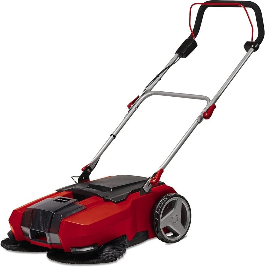 Einhell TE-SW 18/610 Li-Solo Power X-Change Balayeuse inalámbrico 18 V – Bac 20 L, ancho 61 cm, position parking, guidon regulable, lèvre amovible