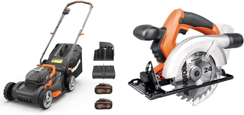 WORX WG743E Cortacésped inalámbrico 40 V – Fonction mulching, baterías PowerShare, jusqu’à 500 m²