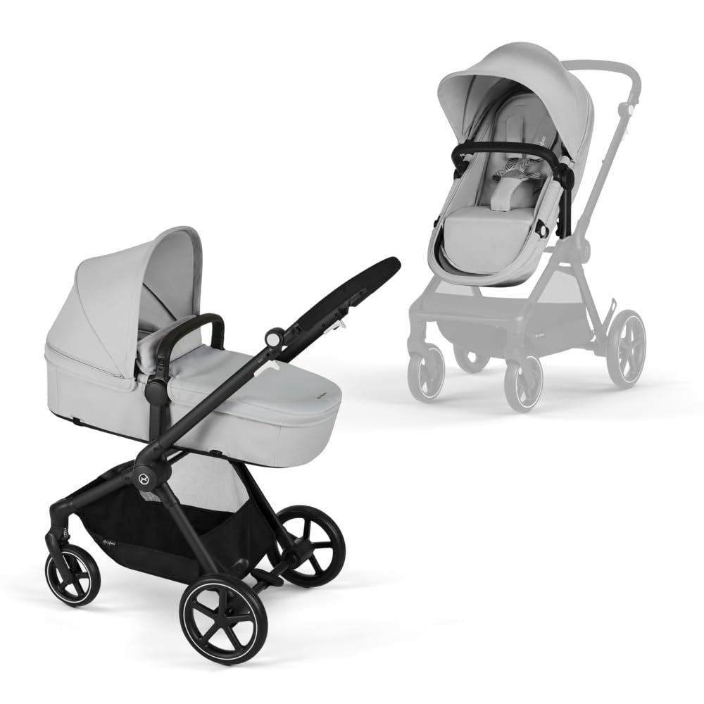CYBEX Gold cochecito EOS Lux 2-en-1 con siège-auto Aton B2 i-Size y adaptateurs, système de voyage, de la naissance à 22 kg (env. 4 ans), Moon