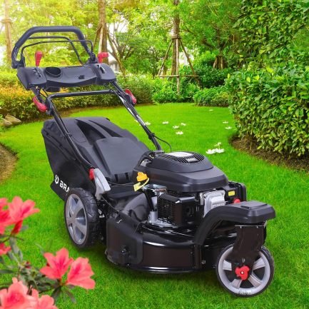 BRAST® Cortacésped thermique Trike autotractée – 5,2 kW (7 ch), cope 53 cm, moteur 4 temps OHV, altura 30–80 mm, bac 60 L, châssis acier, Speed