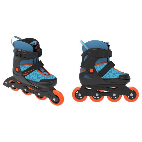 CRIVIT Rollers en ligne niño à chaussure sople, aide à l’enfilage y asa de transport (azul, 29-33)