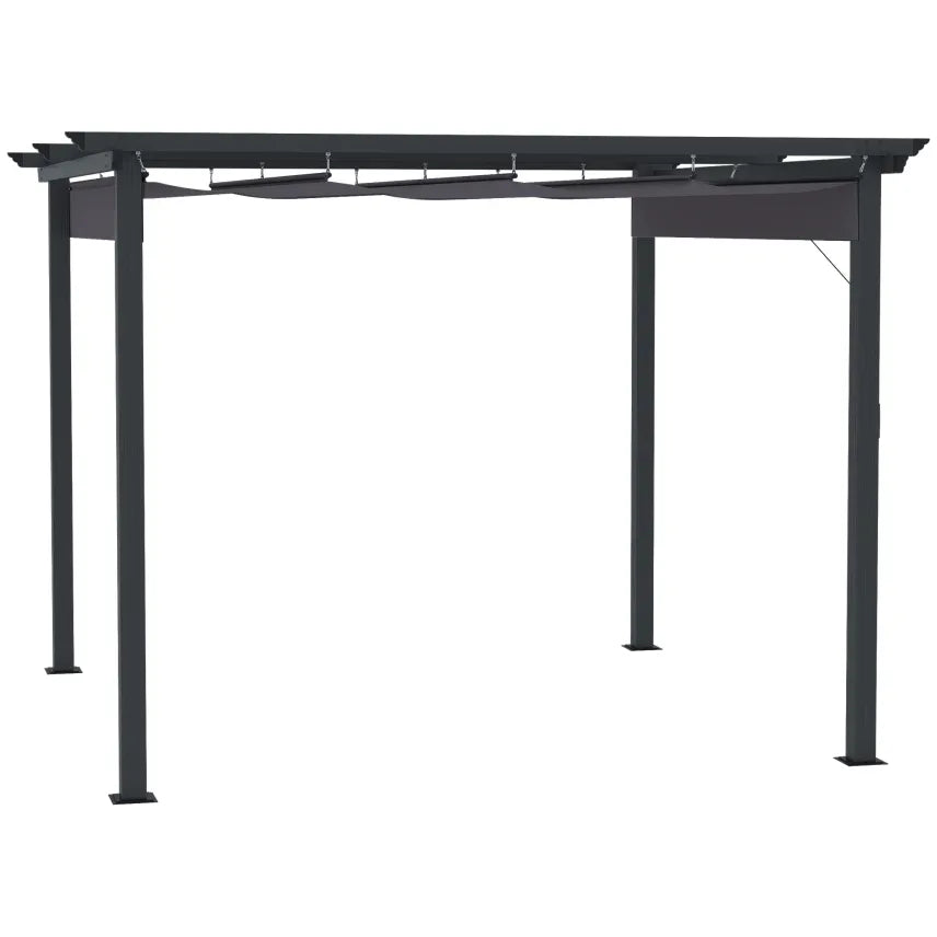 otsunny Pergola 2,95 × 2,95 m con techo colissant – Gris