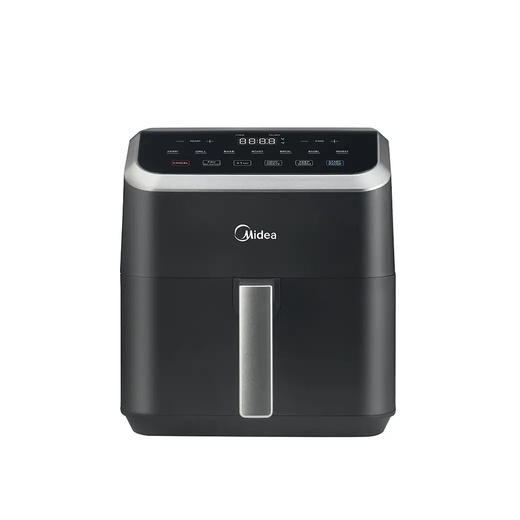 Midea HeatXpress™ Airfryer horno 5,5 QT 9-en-1 – freidora sin huile compactoe, 9 fonctions, cuisson rapide y pauvre en matières grasses, negroe
