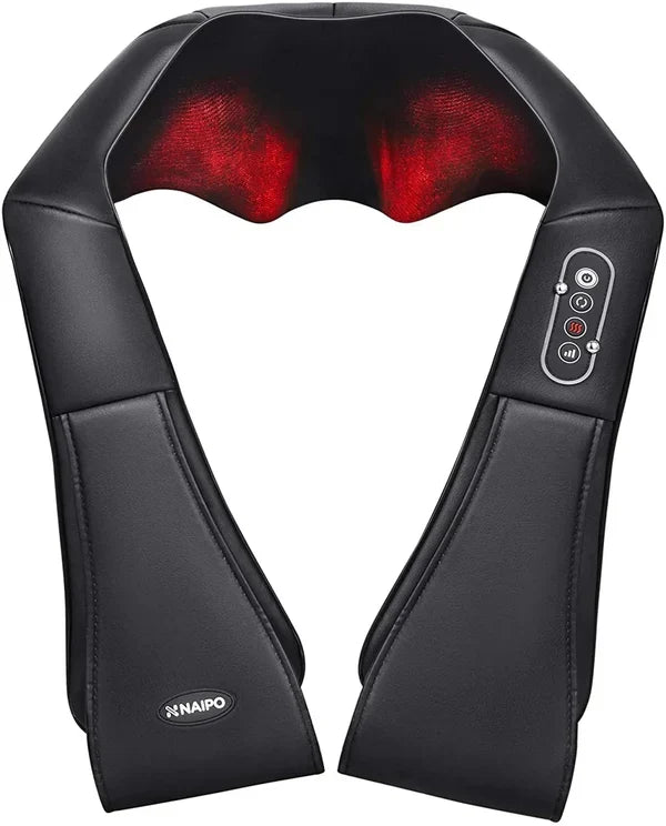 NAIPO Appareil de massage shiatsu para nuque, dos y épaules – Chaleur infrarojo, con cable, dernier modèle