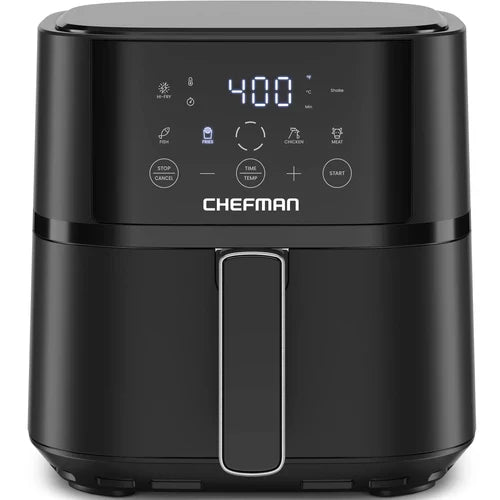 Chefman TurboFry® Toch Airfryer digital 4 qt – freidora sin huile compactoe con commandes tactiles, negroe