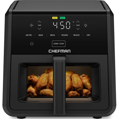 Chefman TurboFry Airfryer 9 qt – grandee freidora sin huile, negroe