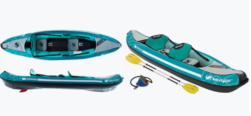 Sevylor Tahaa Kit kayak – Kayak gonflable 2 places con pagaie para eaux calmes