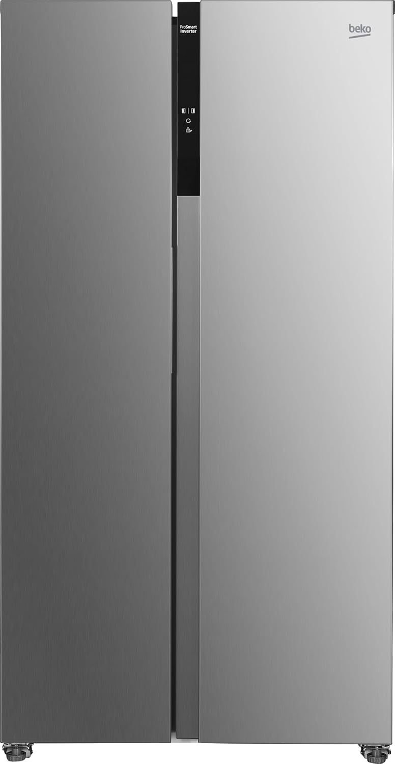 Beko GNO5322WDXPN frigorífico américain Side-by-Side 532 L – 347 L frigorífico, 185 L congélateur, pantalla multifunción, NoFrost, distributeur