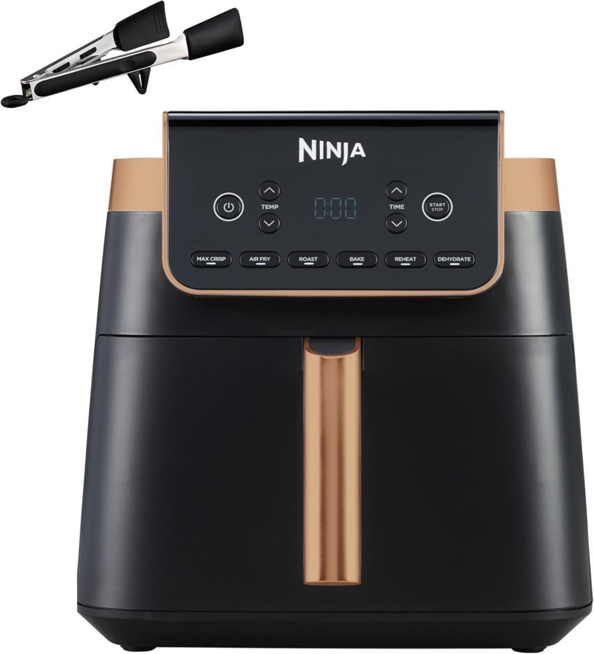 Ninja MAX PRO Airfryer AF180EUCP 6,2 L – sin huile, grande tiroir, rôtissage, cuisson, Air Fry, antiadhésif, panier y grille Crisper lavavajillas