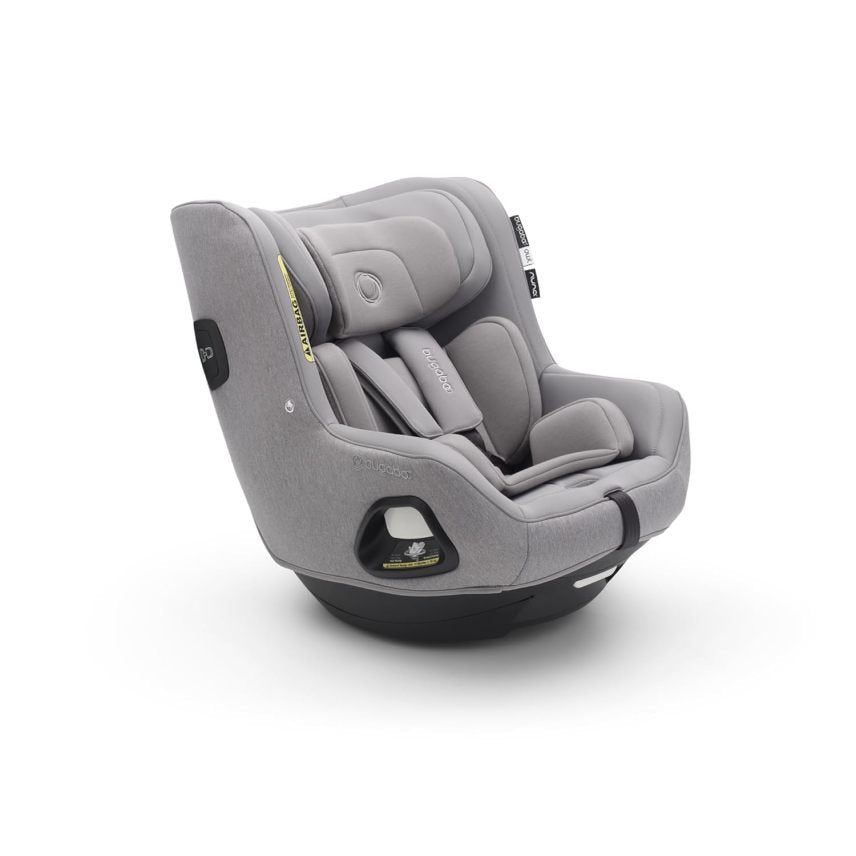 Bugaboo Owl by Nuna silla de coche ISOFIX pivotant 360° – De la naissance à 4 ans, 0–18 kg, grope 0+/1, coque renforcée, protection latérale, gris