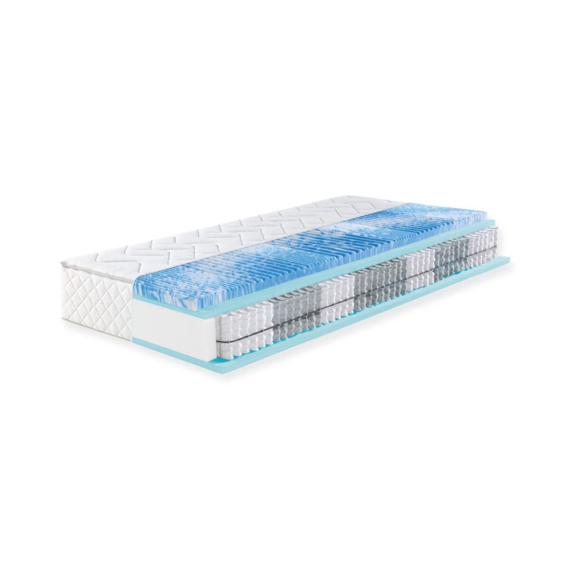 f.a.n. Swey Dream XXL Matelas 7 zones à ressorts enbolsahés con surmatelas gel – H3, 90 × 200 cm
