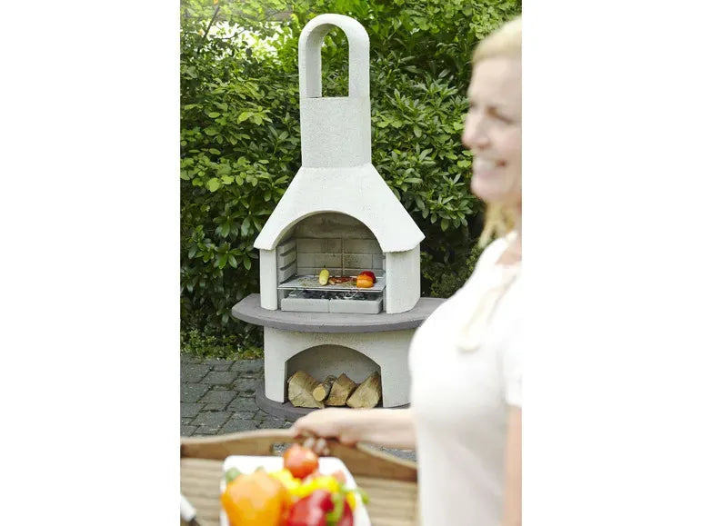 buschbeck chimenea barbacoa Alicante – jardín, grille regulable sur 3 alturas, finition quartz
