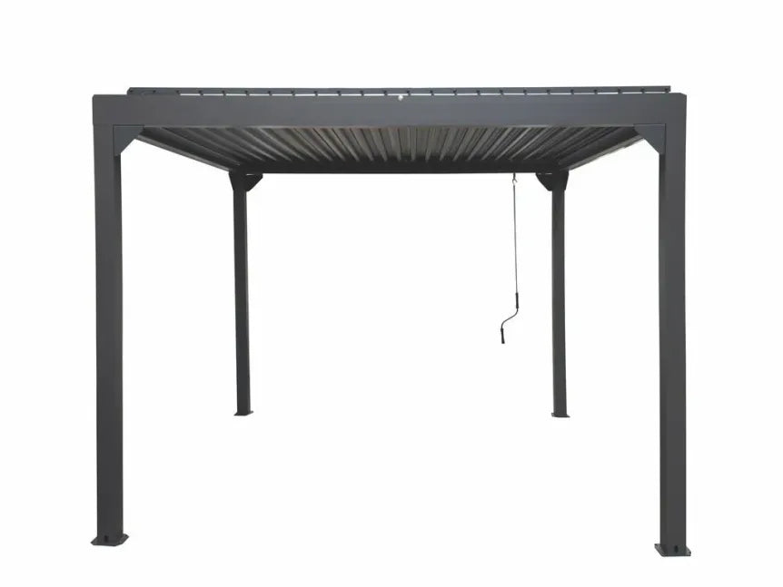 Myalcraft Pergola 3 × 3 m à techo à lames regulable manuallement, anthracite