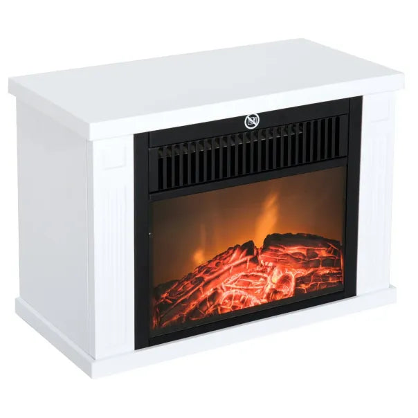 HOMCOM chimenea eléctrico sur pie con effy flammes y calefacción sofflant – blanco