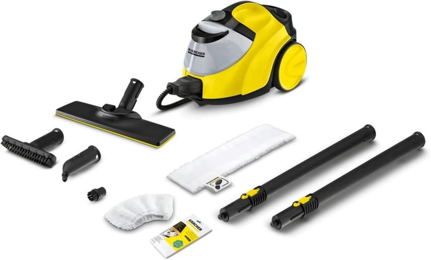 Kärcher SC 5 EasyFix limpiador vapeur con injection d’eau chaude – 4,2 bar, chauffe 3 min, env. 150 m², depósitos 0,5 + 1,5 L, kit sol EasyFix y