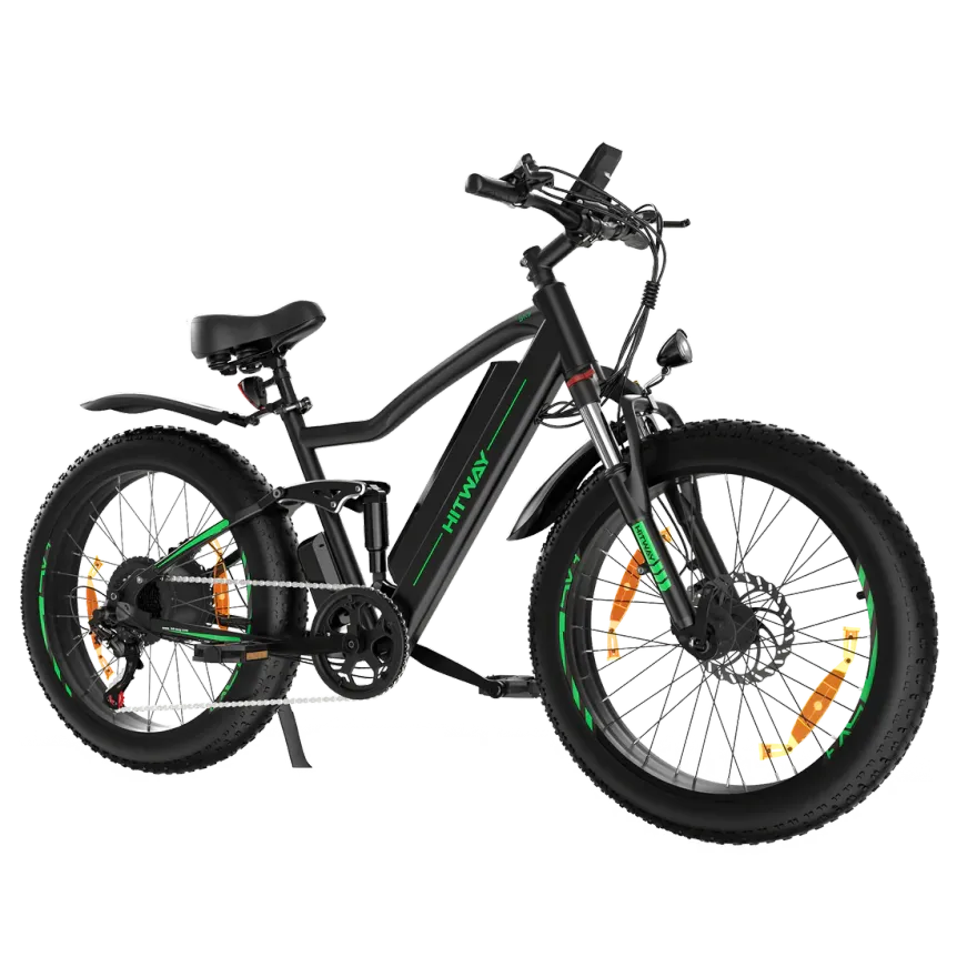 Hitway BK9 biciclya eléctrico tot-terrain – Moteur 500 W, batería 48 V 15 Ah, pneus Fat 26 × 4,0 poces