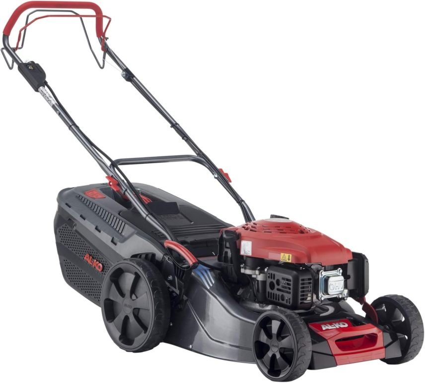 AL-KO Comfort 46.0 SP-A Plus Cortacésped à essence – ancho 46 cm, moteur 2,1 kW, carter acier robuste, traction arrière, fonction mulching