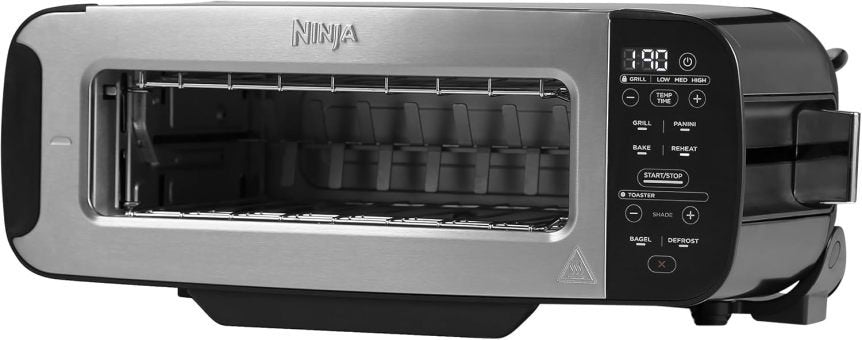 Ninja Foodi ST202EU tostadora 3-en-1 – Grill eléctrico, presse à panini y tostadora con design Flip