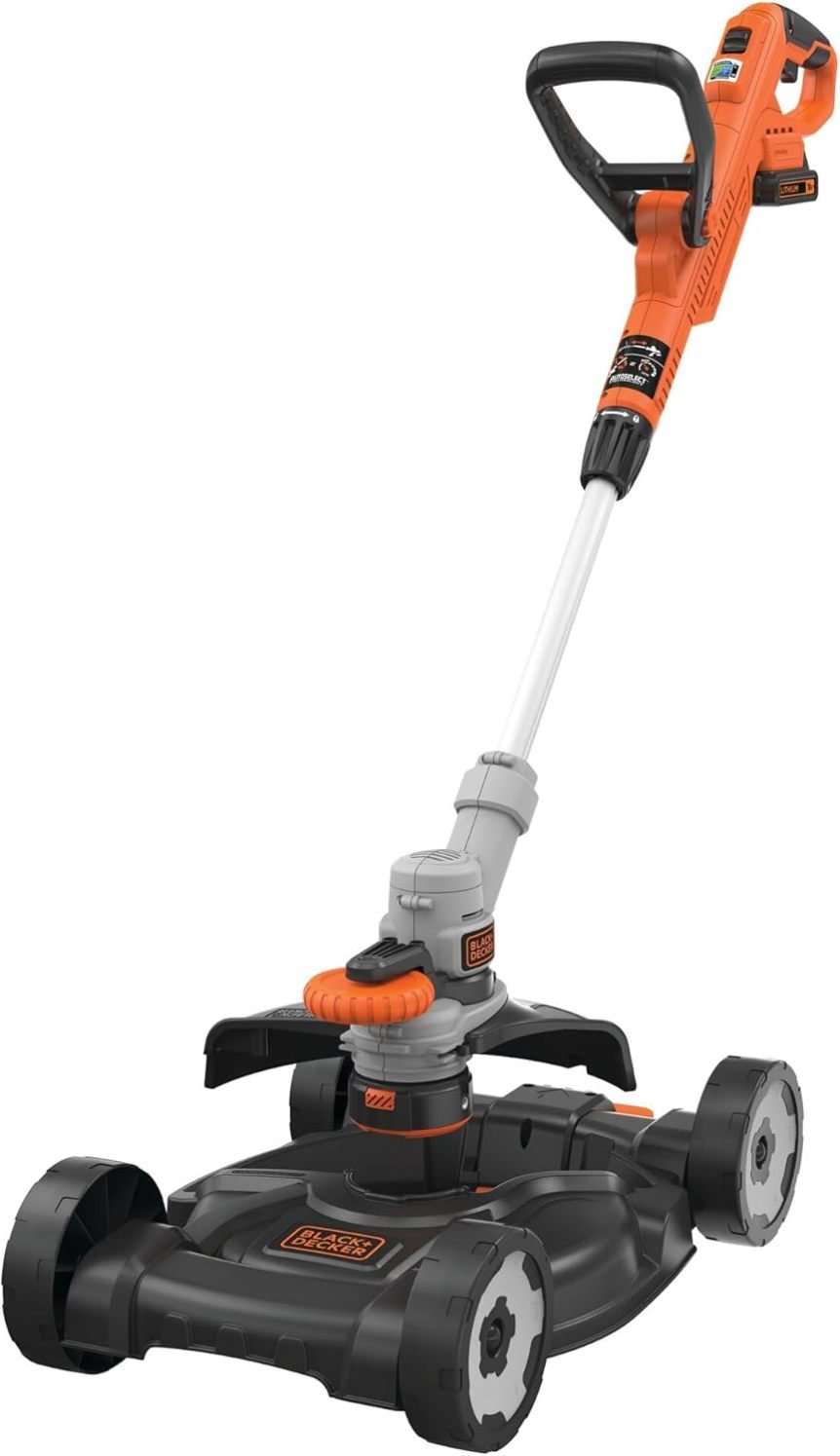 BLACK+DECKER Kit cope-bordures 3-en-1 STC1820cm – otil inalámbrico polyvalent para un jardín impeccable